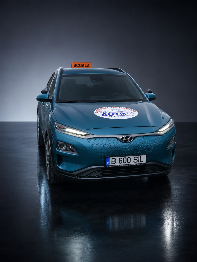 Hyundai Kona Electric — mașină școală categoria B electrică, Silaghi Auto Cluj